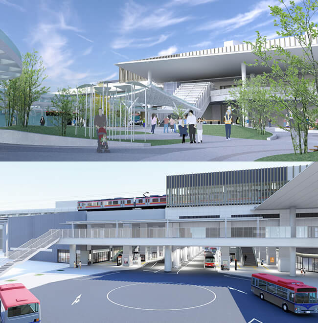 新潟駅万代広場（2023年度から段階的に完成予定）