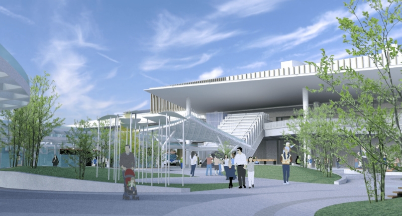 新潟駅万代広場（2023年度から段階的に完成予定）のイメージ図